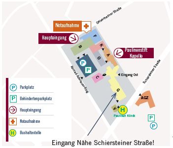 Lageplan Zugang über Schiersteiner Straße